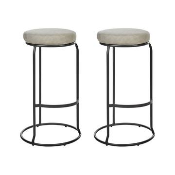 Set di 2 sgabelli da bar en Pelle sintetica Retrò MILROY