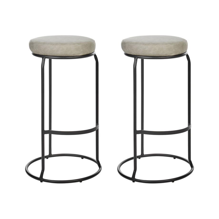 Beliani Set di 2 sgabelli da bar en Pelle sintetica Retrò MILROY  