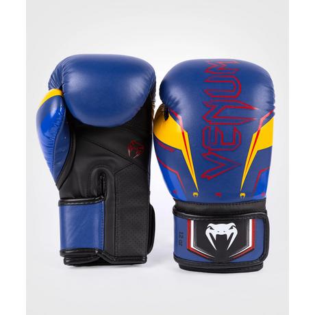 VENUM  Venum Elite Evo Boxing Gloves - Blue/Yellow - 10 Oz 