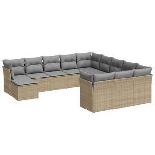 VidaXL set divano da giardino Polirattan  