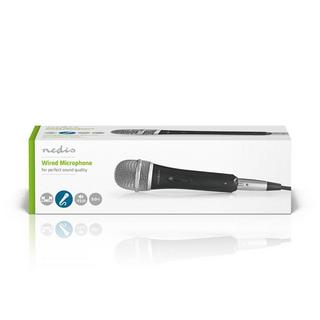 Nedis  Gewindemikrofon | Kardioid | Abnehmbares Kabel | 5.00 m | 50 Hz - 15 kHz | 600 Ohm | -72 db | Ein / Aus -Taste | Koffer enthalten | Metall | Grauschwarz 