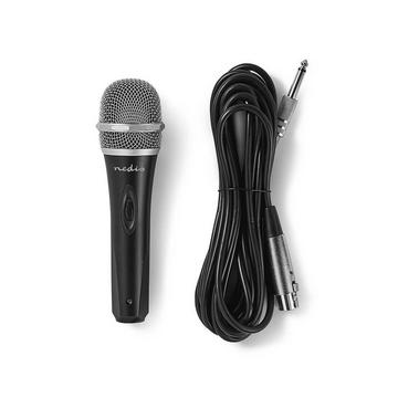 Microphone fileté | Cardioïde | Câble amovible | 5,00 m | 50 Hz - 15 kHz | 600 ohms | -72 dB | Bouton ON / OFF | Valise incluse | Métal | Gris / noir