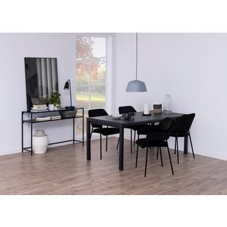 mutoni Konsoltisch Multiple Bronx Melamin Esche Schwarz 1 Boden Schwarz 120x35x79cm  