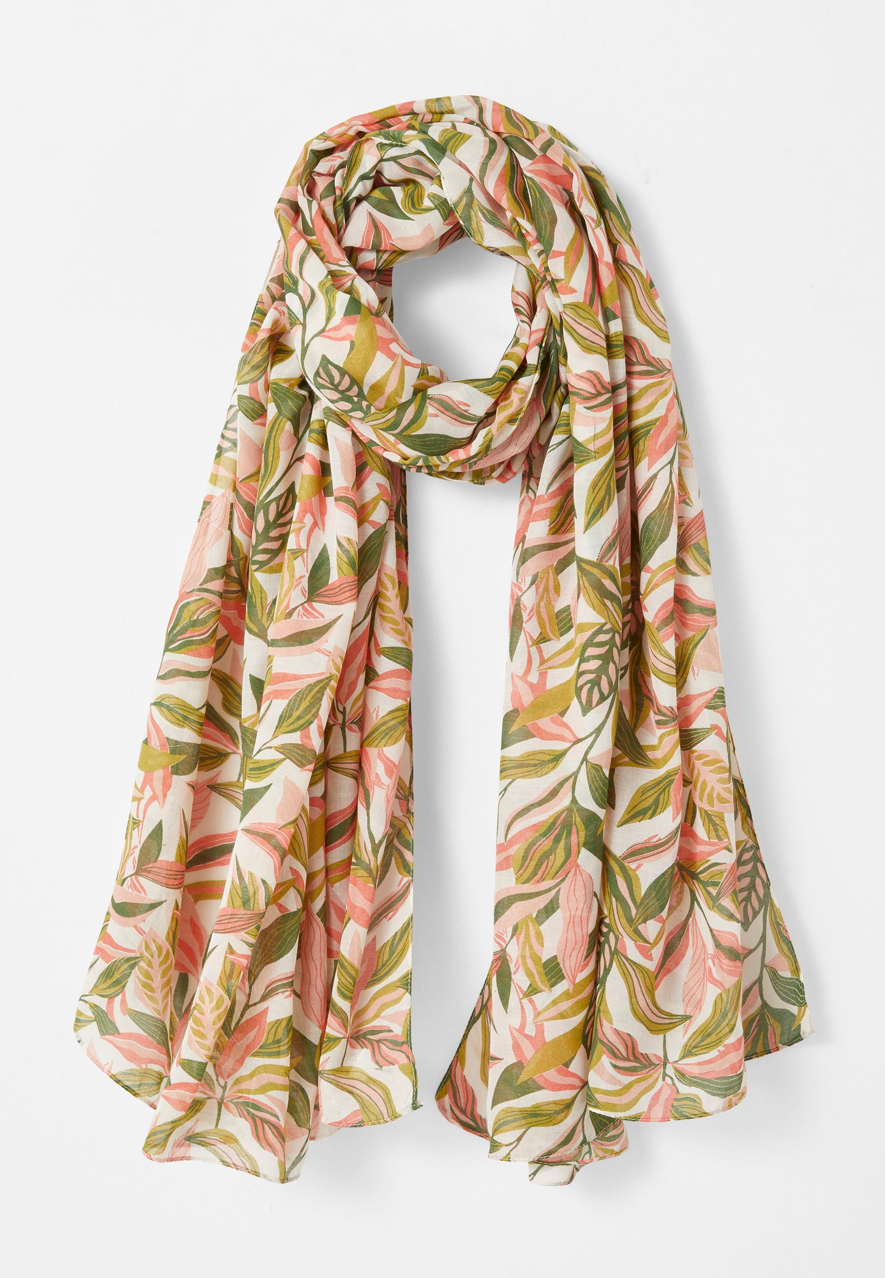 Image of Gemusterter Voile-schal Damen Rosa ONE SIZE