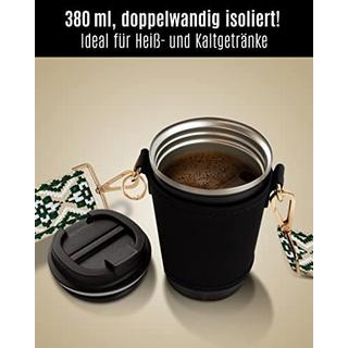 Only-bags.store  Cupholder to Go Set - Becherhalter und Thermobecher to go - Becherhalter mit verstellbarem 