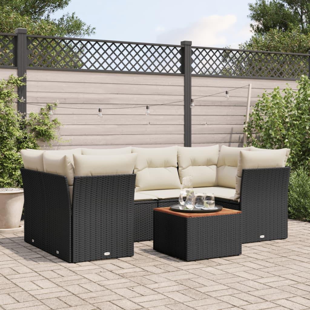 VidaXL Ensemble de canapés de jardin rotin synthétique  