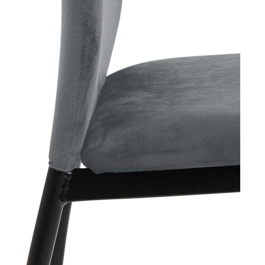 mutoni Sedia da pranzo Slim grigio scuro  