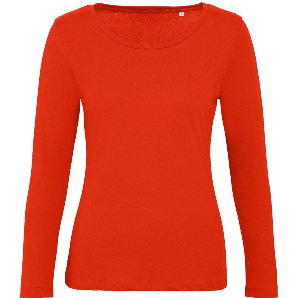 Image of B&c Tshirt Inspire, Langarm Damen Rot Bunt XS
