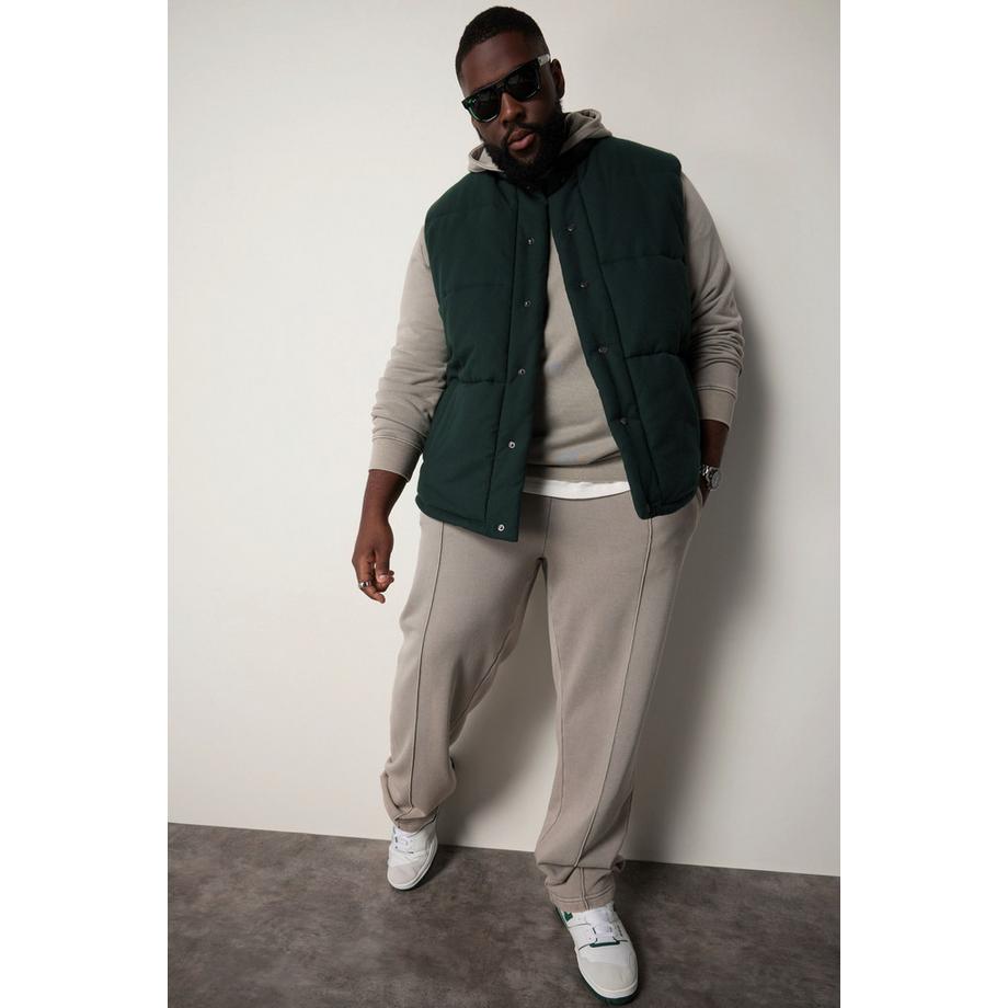 Sthuge Gilet in flanella imbottito collo alto  