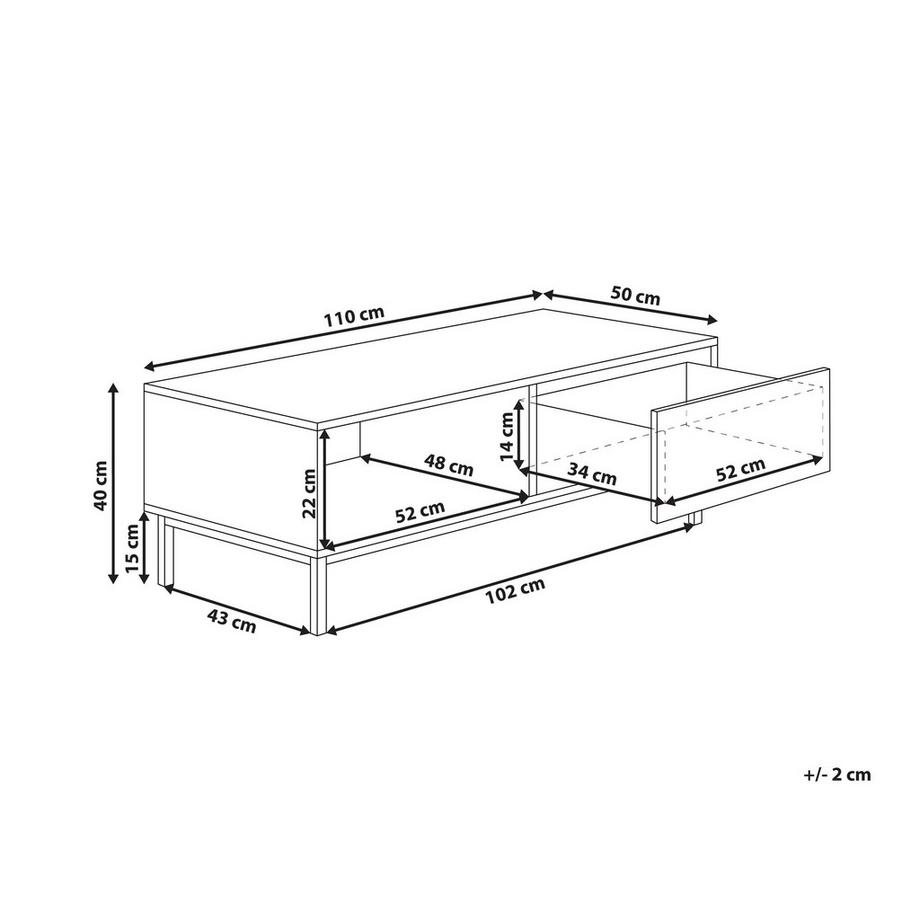 Beliani Table basse en MDF Moderne ROYALLA  