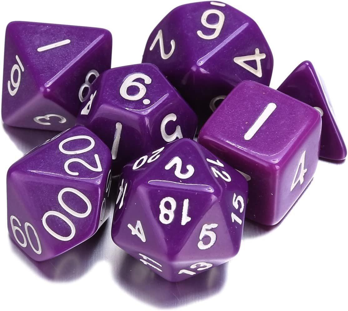 Gameloot  Lot de 7 dés pour Donjons et Dragons et (Violet) 