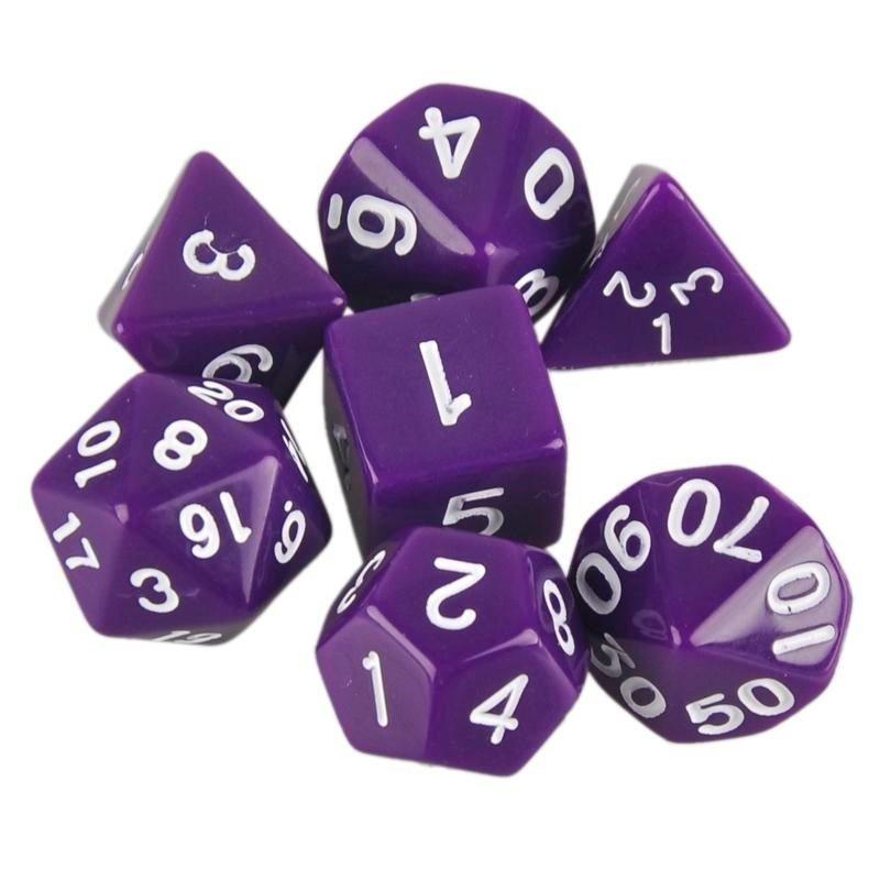 Image of 7er-pack Würfel Für Dungeons And Dragons Und (lila) Unisex Pink