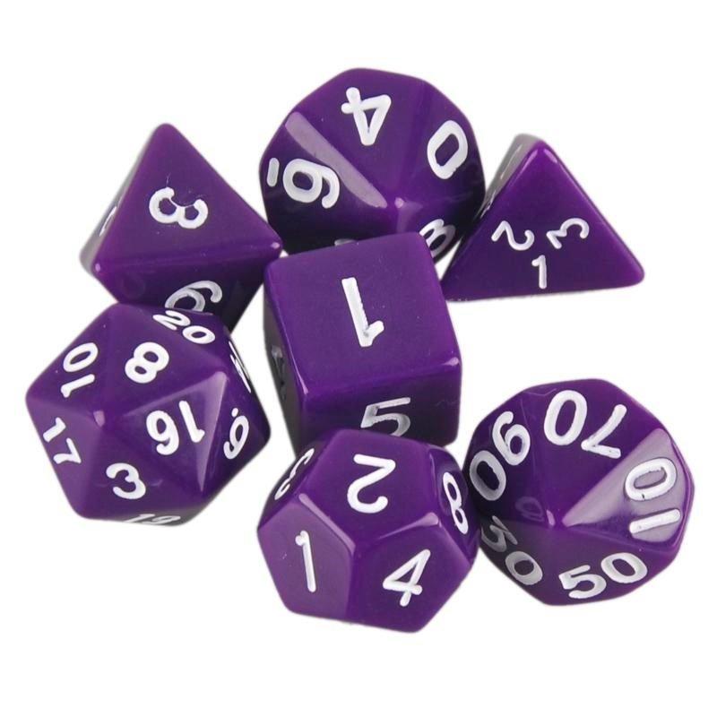 Gameloot  Lot de 7 dés pour Donjons et Dragons et (Violet) 