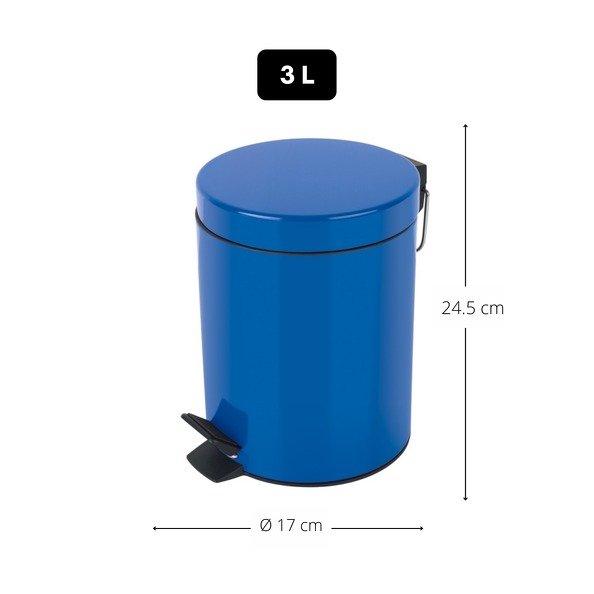 spirella Pattumiera da bagno a pedale Acciaio SYDNEY 3L Blu  