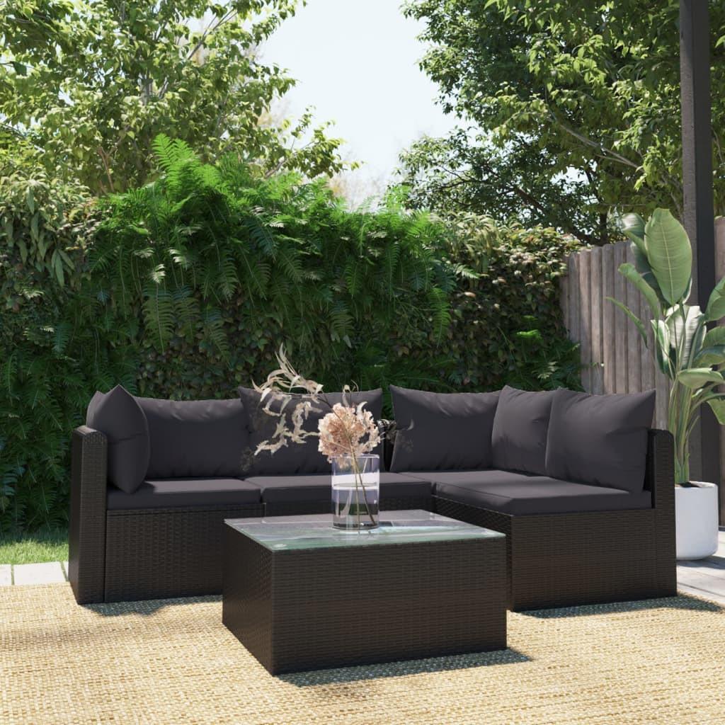 VidaXL Canapé de jardin rotin synthétique  