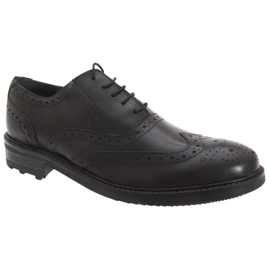 LederSchnürhalbschuhe mit Lochmuster