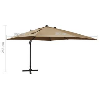 VidaXL Parasol de jardin en porte-à-faux  