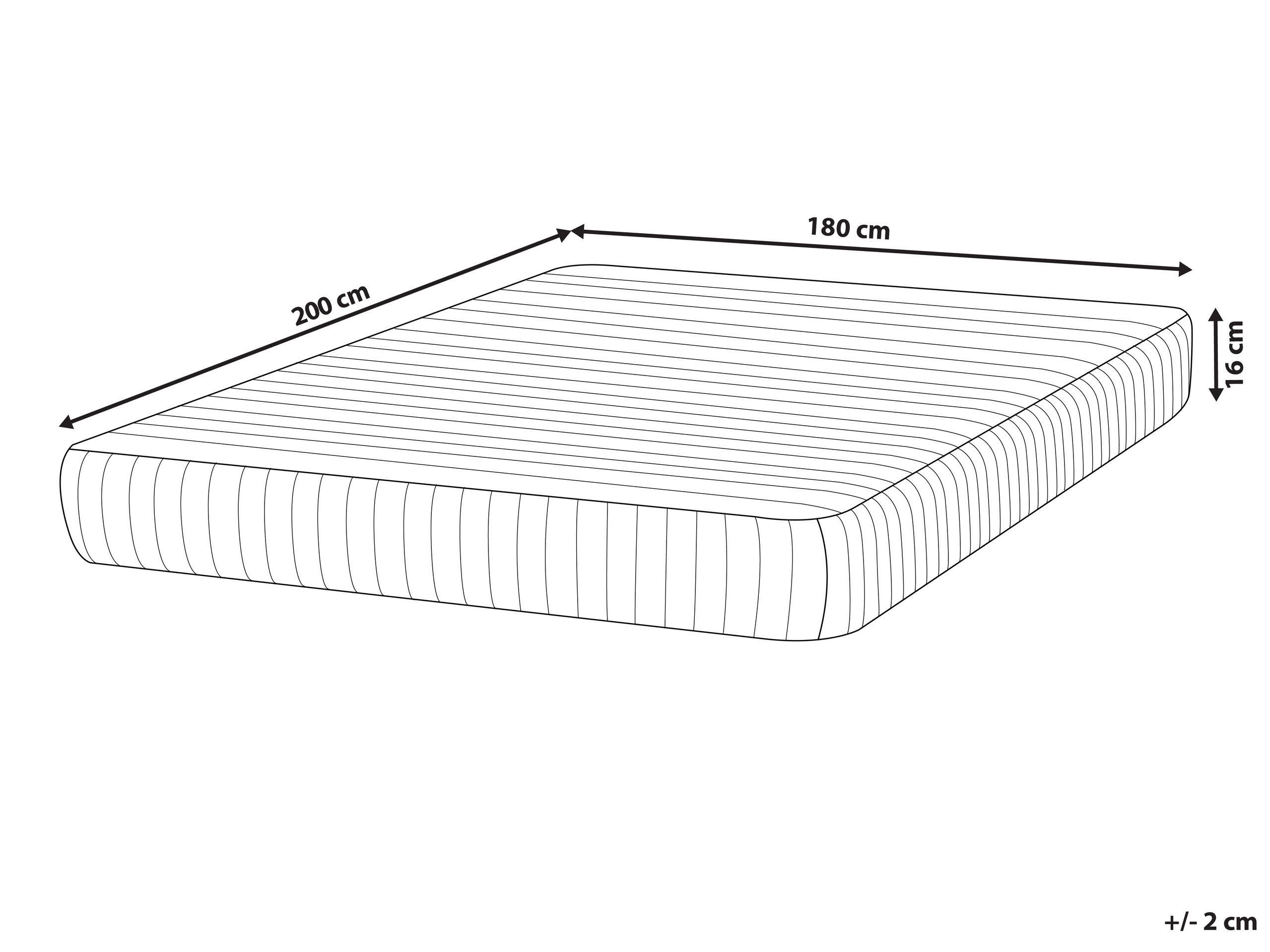 Beliani Matelas à ressorts ensachés en mousse à mémoire de forme en Ressorts ensachés DELIGHTFUL - Dur  