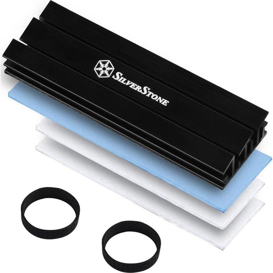 SilverStone  SST-TP02-M2 sistema di raffreddamento per computer Mddulo di memoria Dissipatore di calore/Radiatore Nero 