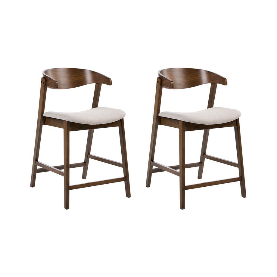 Set di 2 sedie alte en Tessuto Classico LILLY