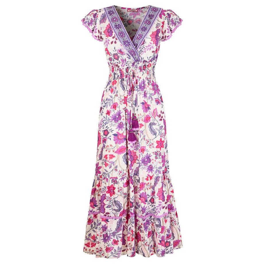 Joe Browns Florales V-Ausschnitt-Kleid mit Quasten  