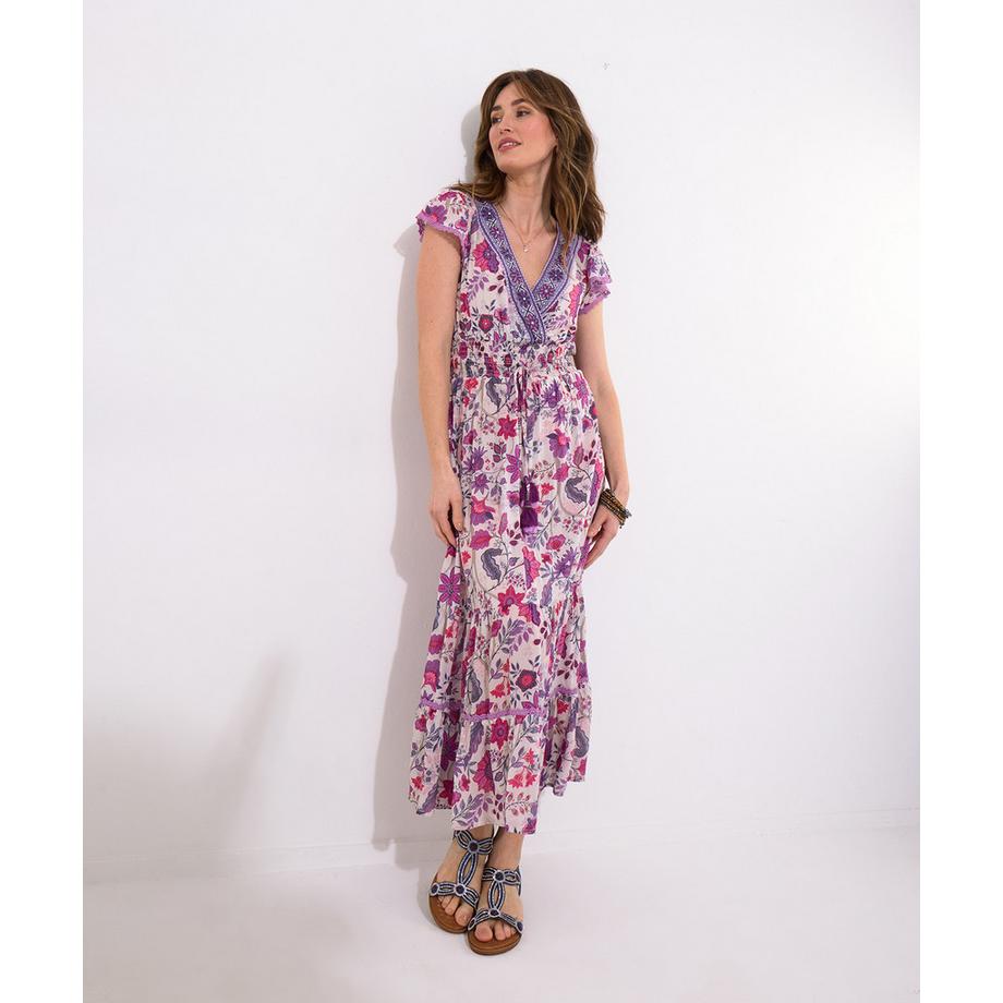 Joe Browns Florales V-Ausschnitt-Kleid mit Quasten  