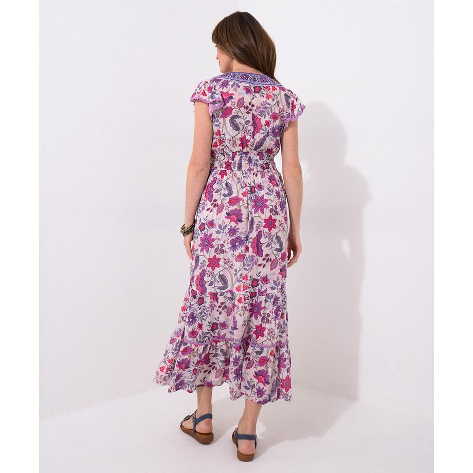 Joe Browns Florales V-Ausschnitt-Kleid mit Quasten  