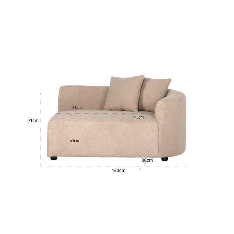 mutoni Sofa Element Grayson Armlehne rechts 140  