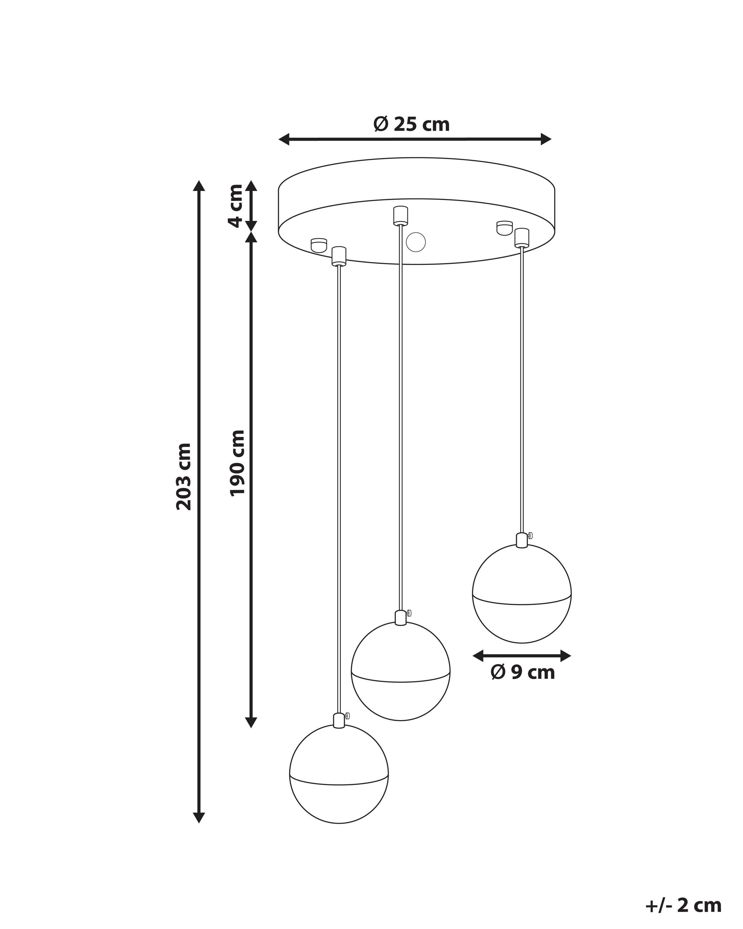 Beliani Lampe suspension en Aluminium Moderne ANKOBRA  