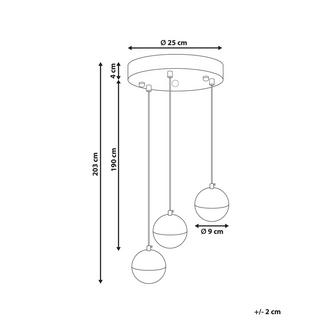 Beliani Lampe suspension en Aluminium Moderne ANKOBRA  