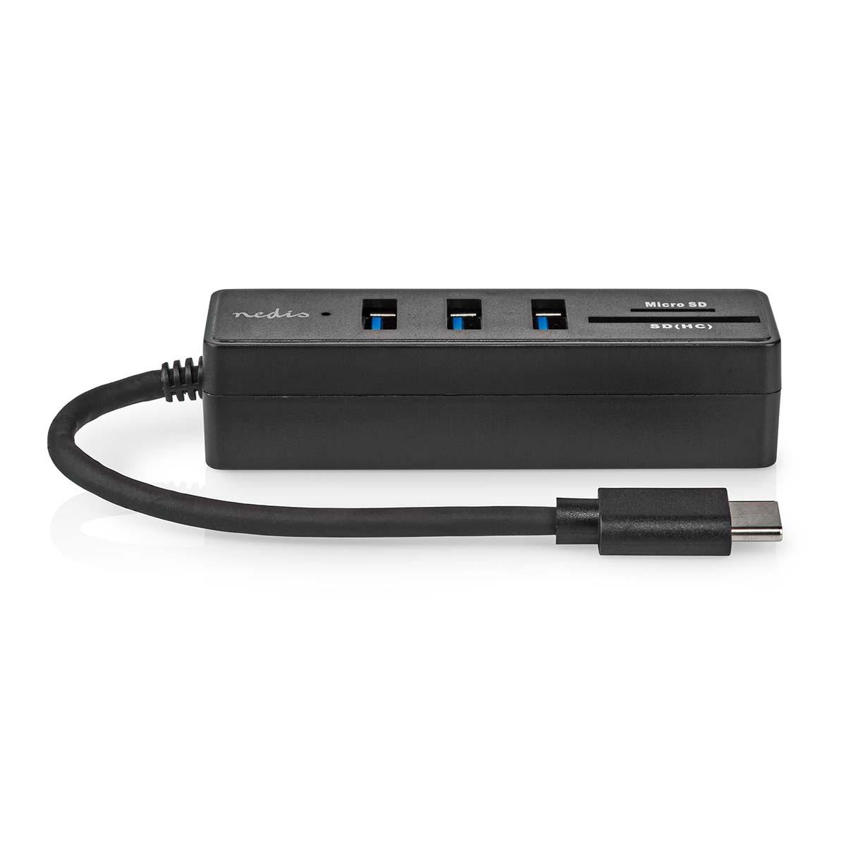 Nedis  USB-Hubb | 1x USB-C™ | 3x USB A hona | 5-Port Port(s) | USB 3.2 Gen 1 | USB ström | 5 Gbps | SD & MicroSD 
