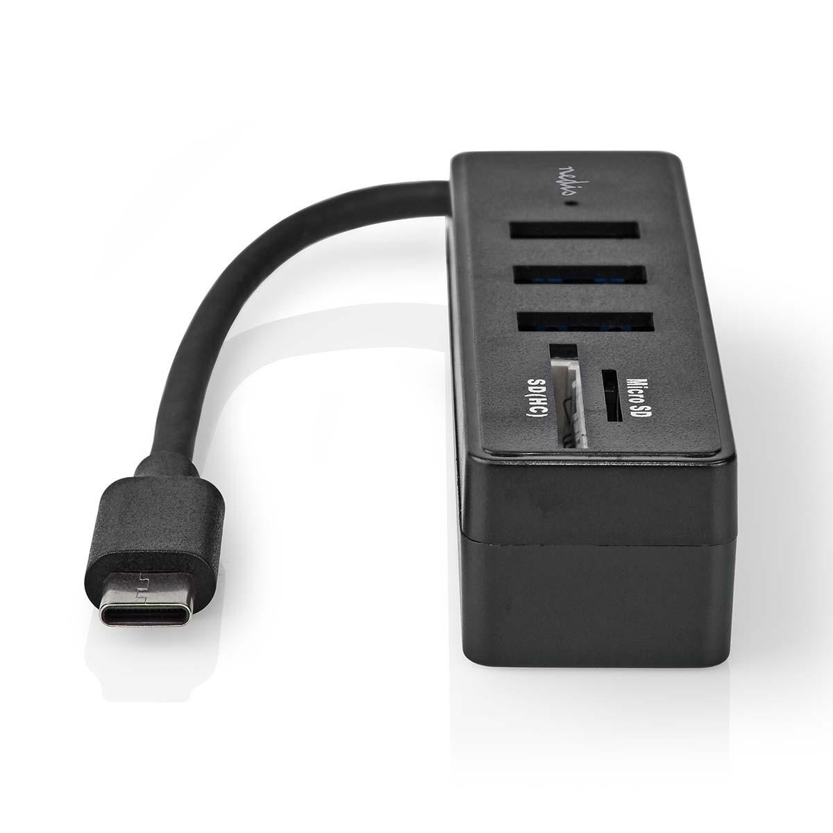 Nedis  USB-Hubb | 1x USB-C™ | 3x USB A hona | 5-Port Port(s) | USB 3.2 Gen 1 | USB ström | 5 Gbps | SD & MicroSD 