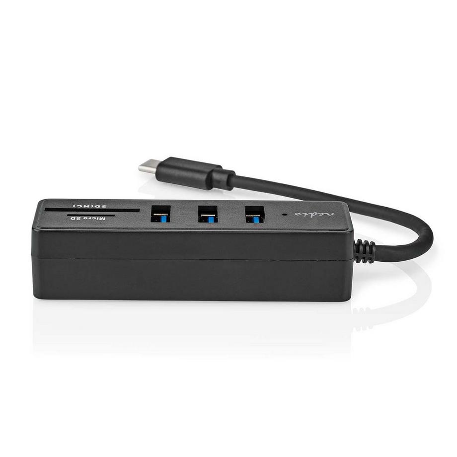 Nedis  USB-hubb | 1x USB-C™ | 3x USB A hona | 5 porte | USB 3.2 Gen 1 | USB ström | 5 Gbps | SD e MicroSD 