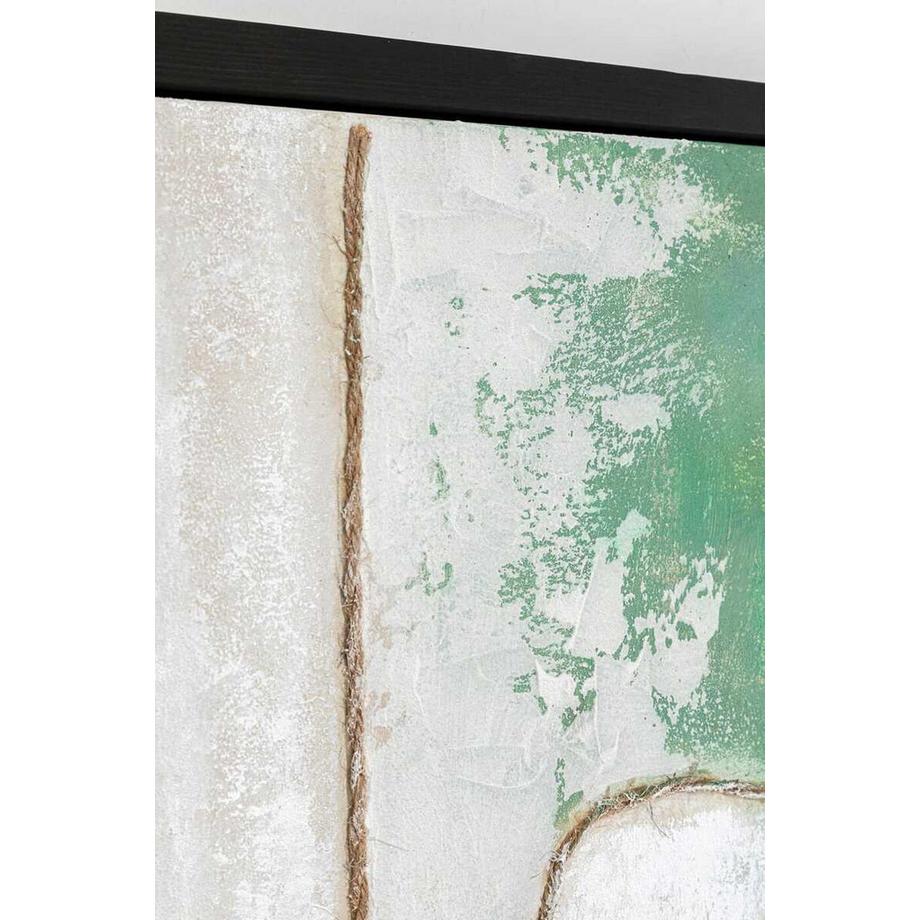 KARE Design Tableau encadré Dust vert 120x120  