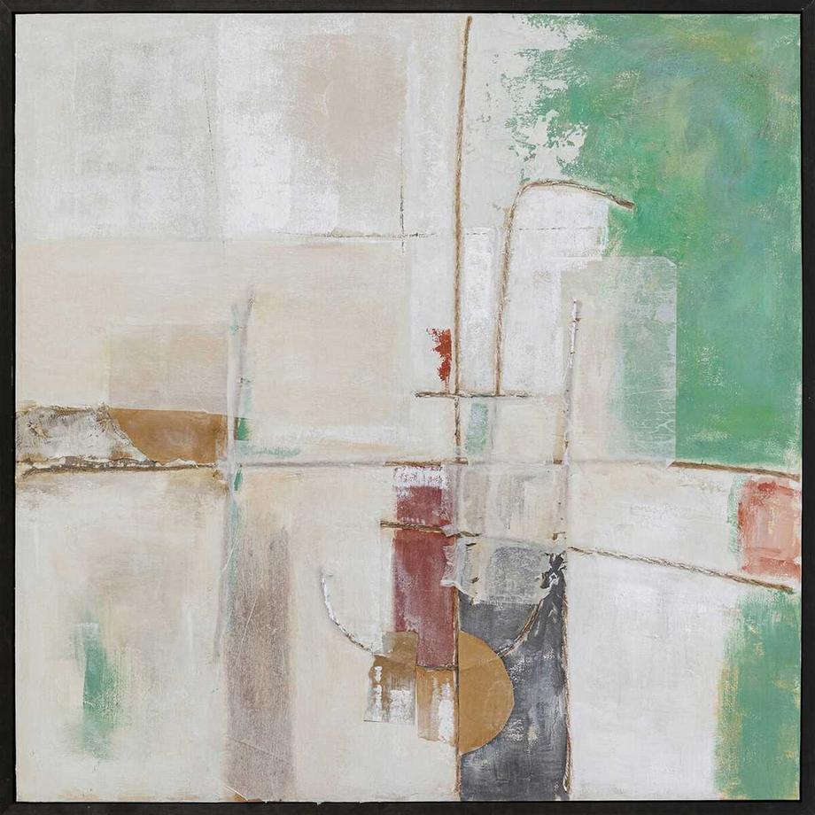 KARE Design Tableau encadré Dust vert 120x120  