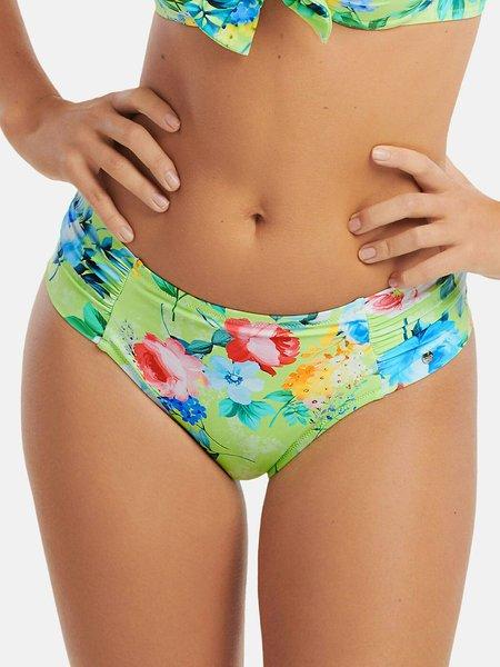 Image of Bikinistrumpf Mit Hoher Taille Geraffte Seiten Manila Damen Grün 40