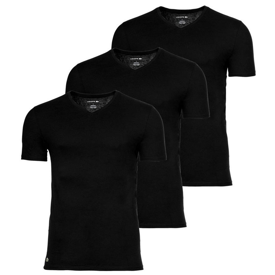 LACOSTE T-shirt Col V Coupe Ajustée Lot de 3  
