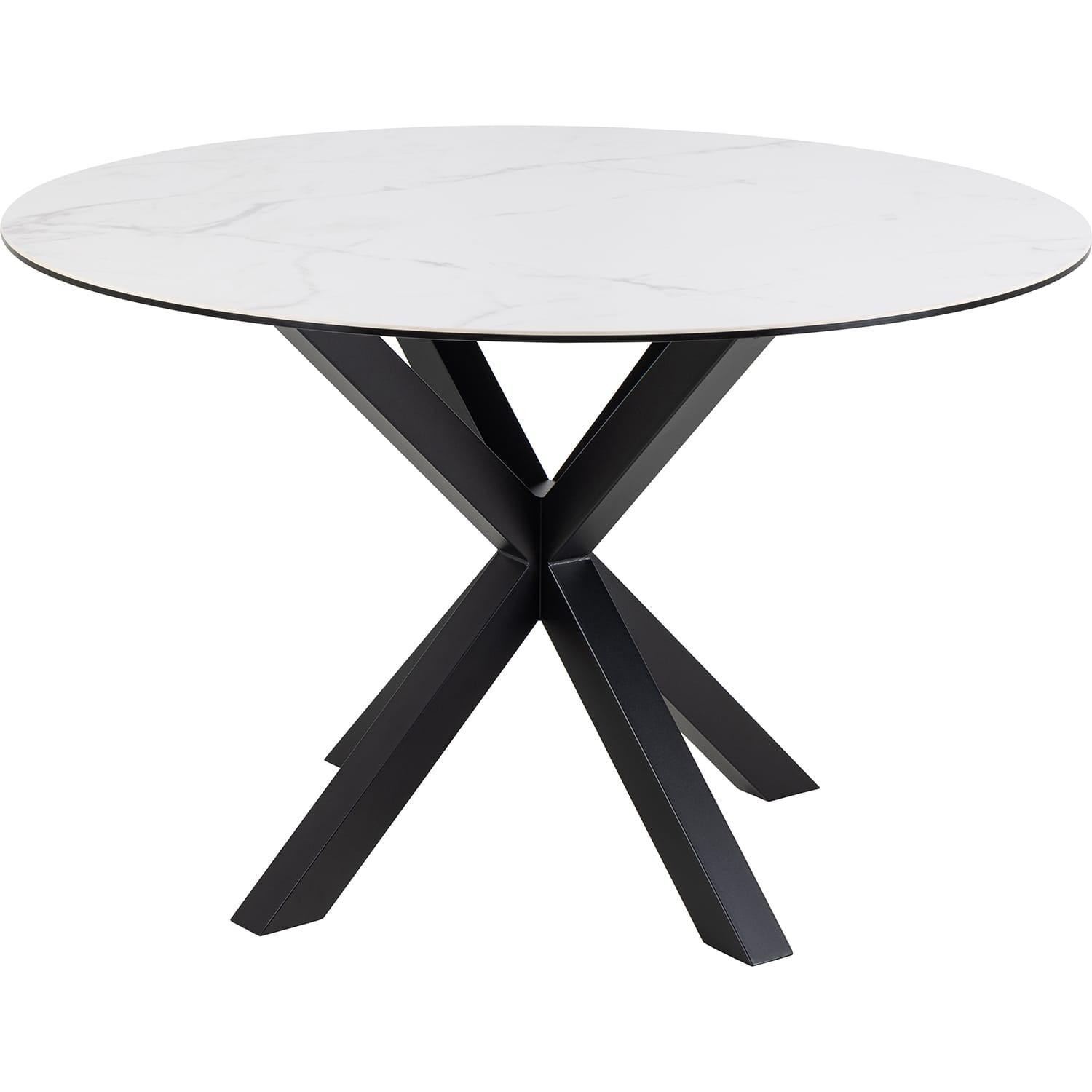 mutoni Table à manger Triple-X céramique blanche 119  