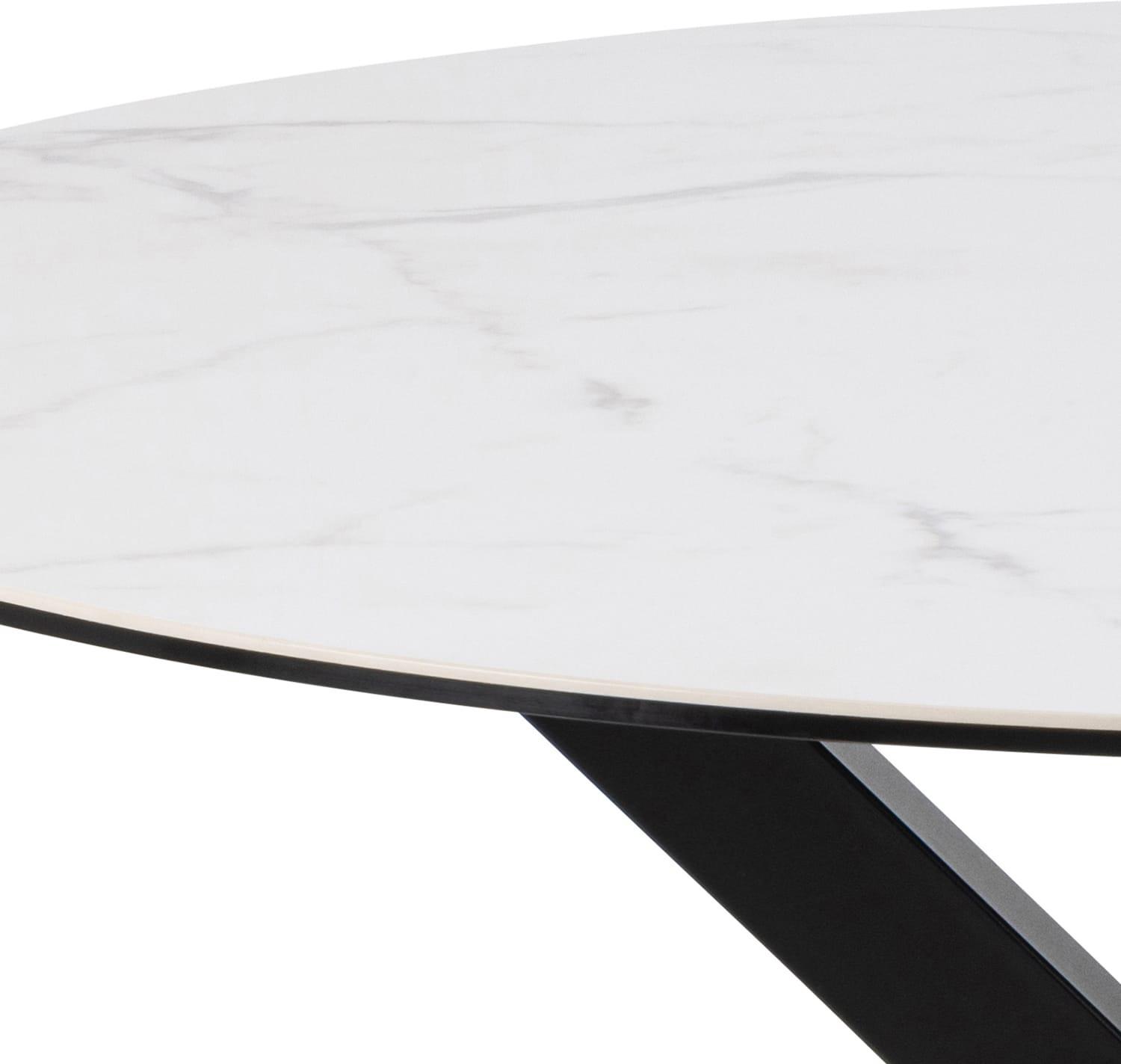 mutoni Table à manger Triple-X céramique blanche 119  