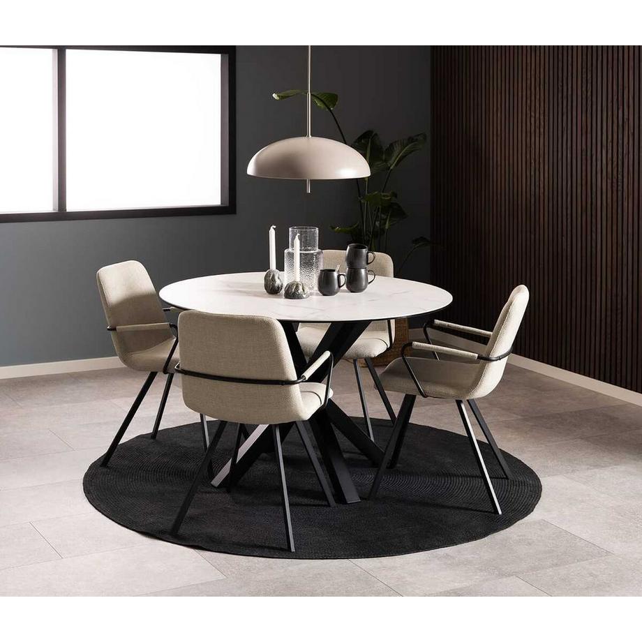 mutoni Esstisch Triple-X Keramik weiss 119  