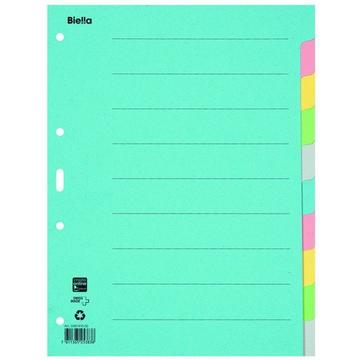 BIELLA Register Karton farbig A4 461410.00 10-teilig, blanko