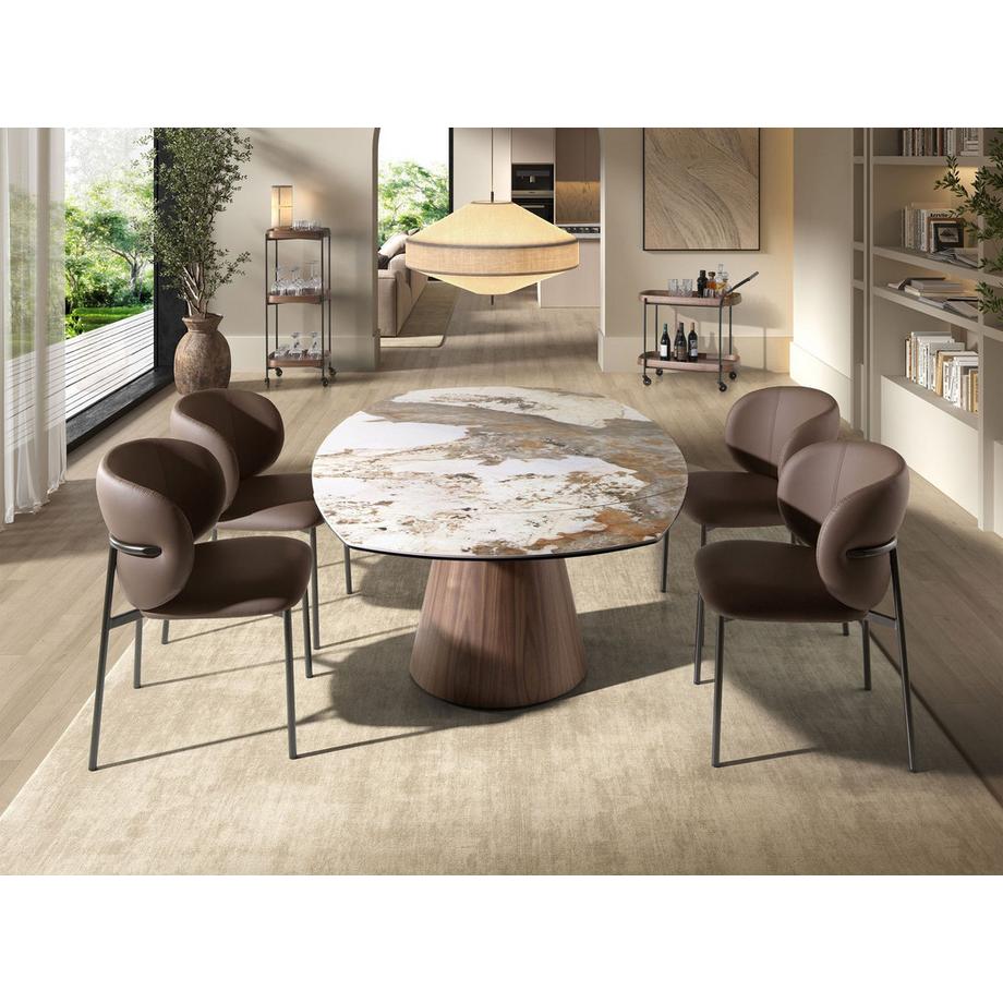 ANGEL CERDA Carrello minibar in noce e acciaio  