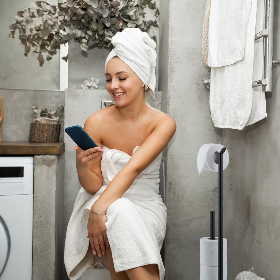 B2X Porte-papier toilette sur pied  