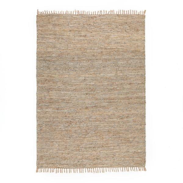 Image of Teppich Aidas Aus Jute Und Leder Unisex Écru 160X230CM