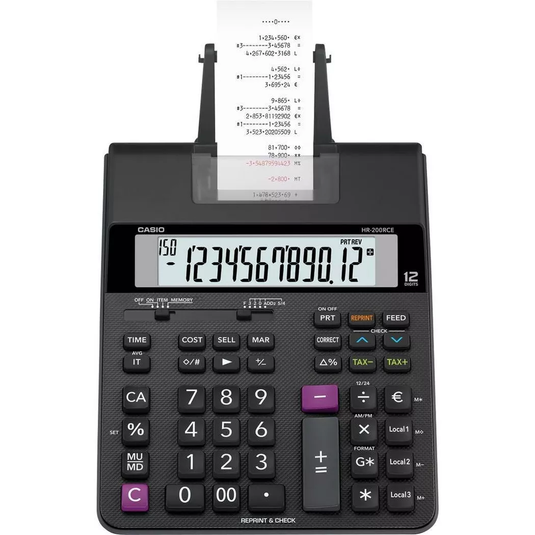 Casio HR-200RCE calculator Desktop Printing Black