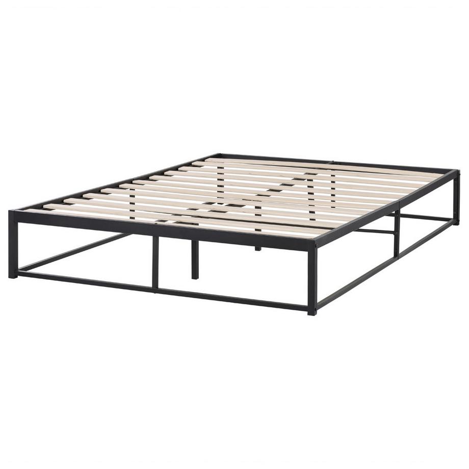 Beliani Lit avec sommier en Métal  VIRY  