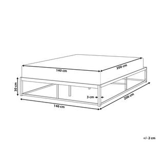 Beliani Lit avec sommier en Métal Industriel VIRY  