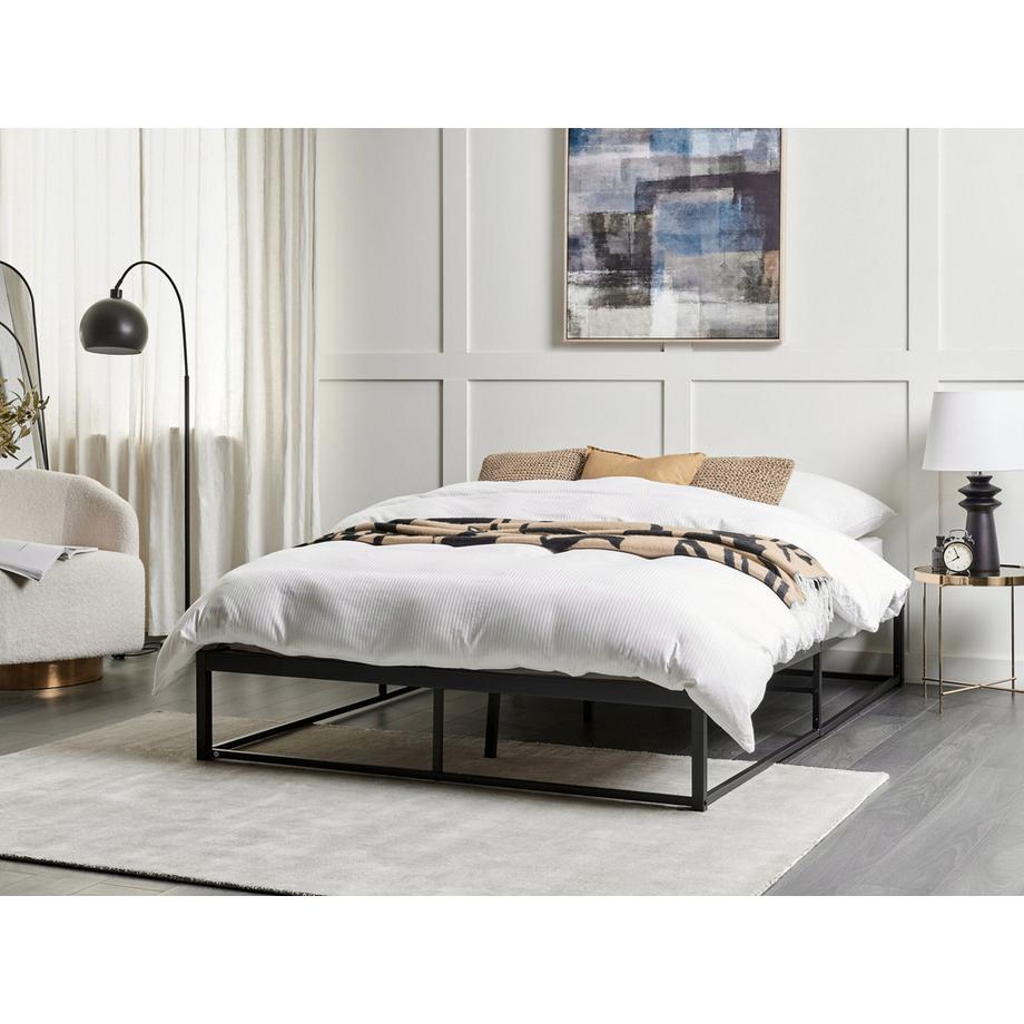 Beliani Lit avec sommier en Métal  VIRY  