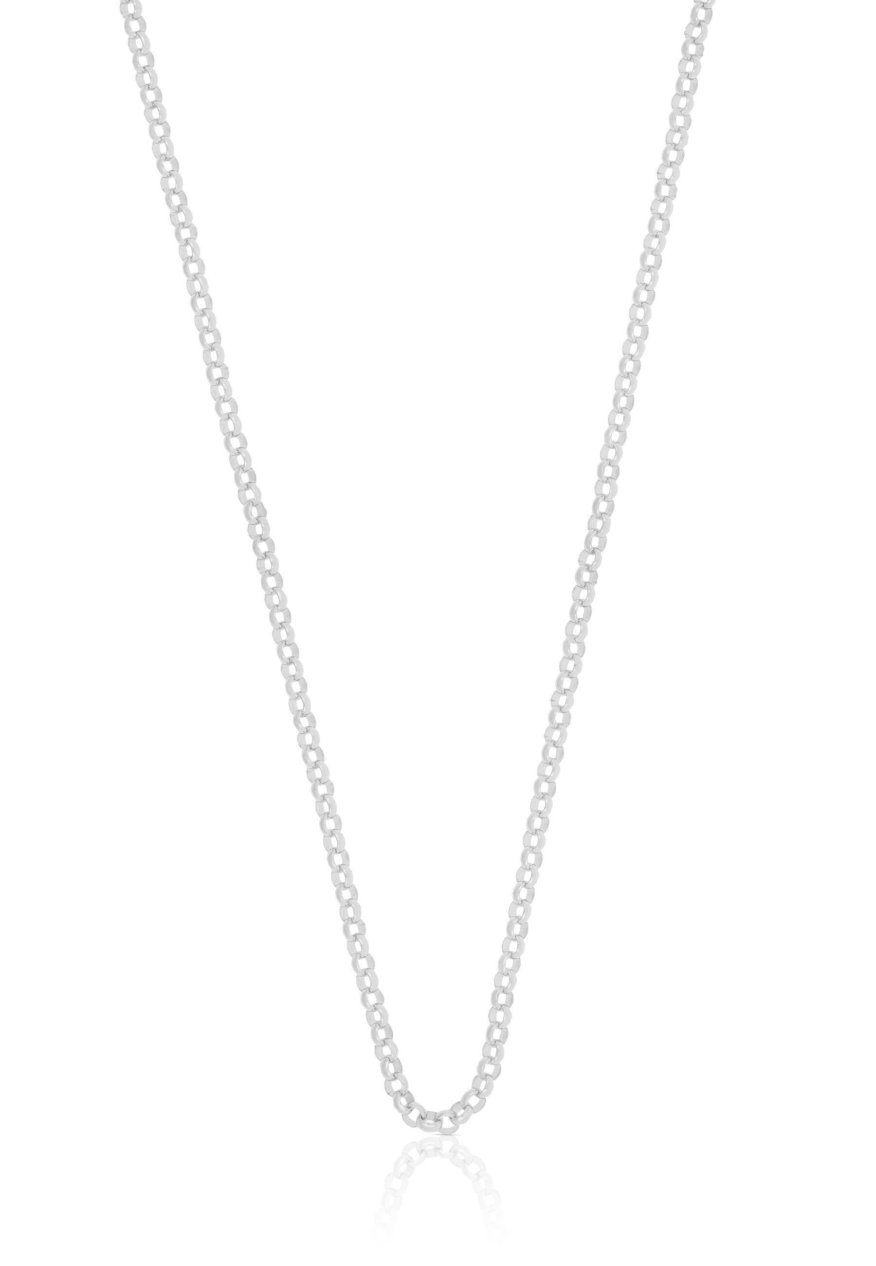 MUAU Schmuck  Collier jaseron or blanc 750, 2.4mm, 50cm 