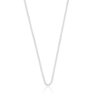 MUAU Schmuck  Collier jaseron or blanc 750, 2.4mm, 50cm 